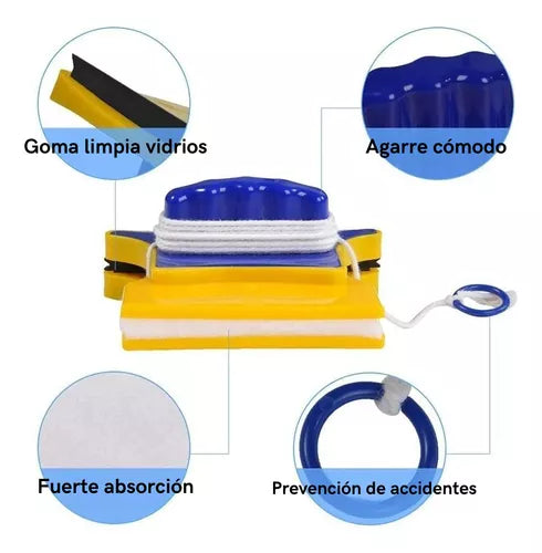 Limpiador De Vidrio Magnético Doble