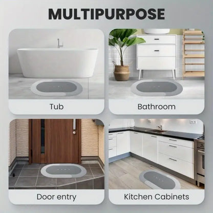 PROMO 2x1 Tapete De Baño Ultra Absorbente Antideslizante Color Gris